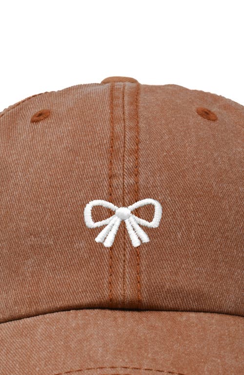 Dalix Bow Dad Cap In Orange