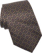 Duchamp Medallion Jacquard Silk Tie