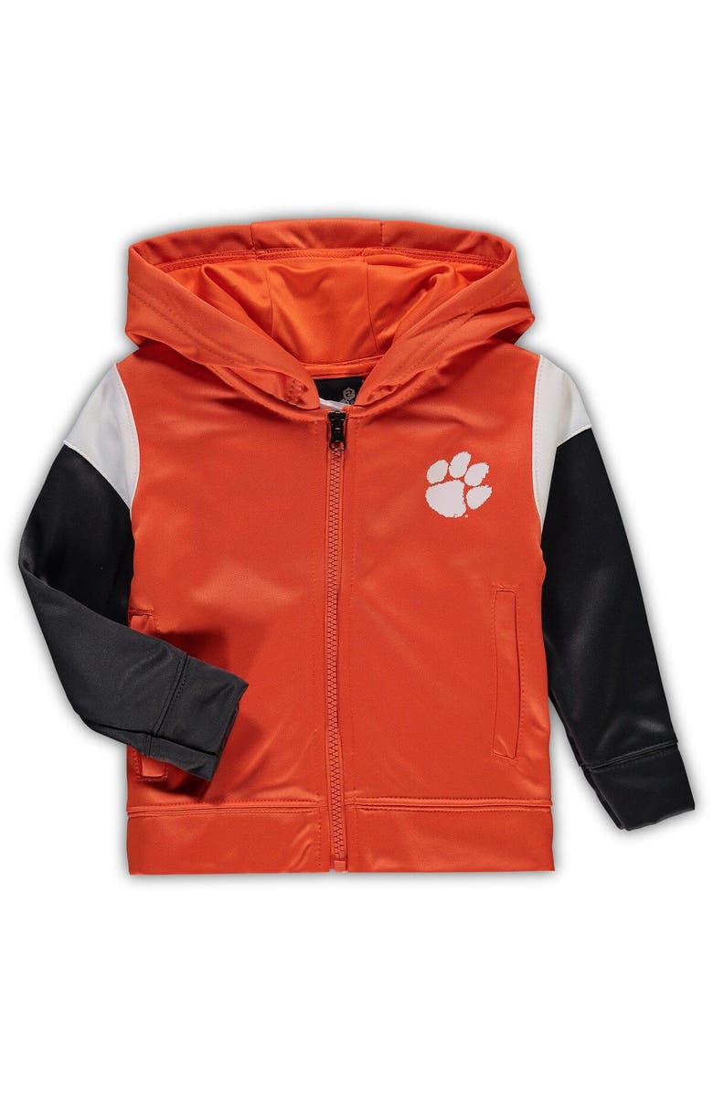 Outerstuff Toddler Orange Clemson Tigers Poly Fleece Full-Zip Hoodie and Pants Set, Alternate, color, 
