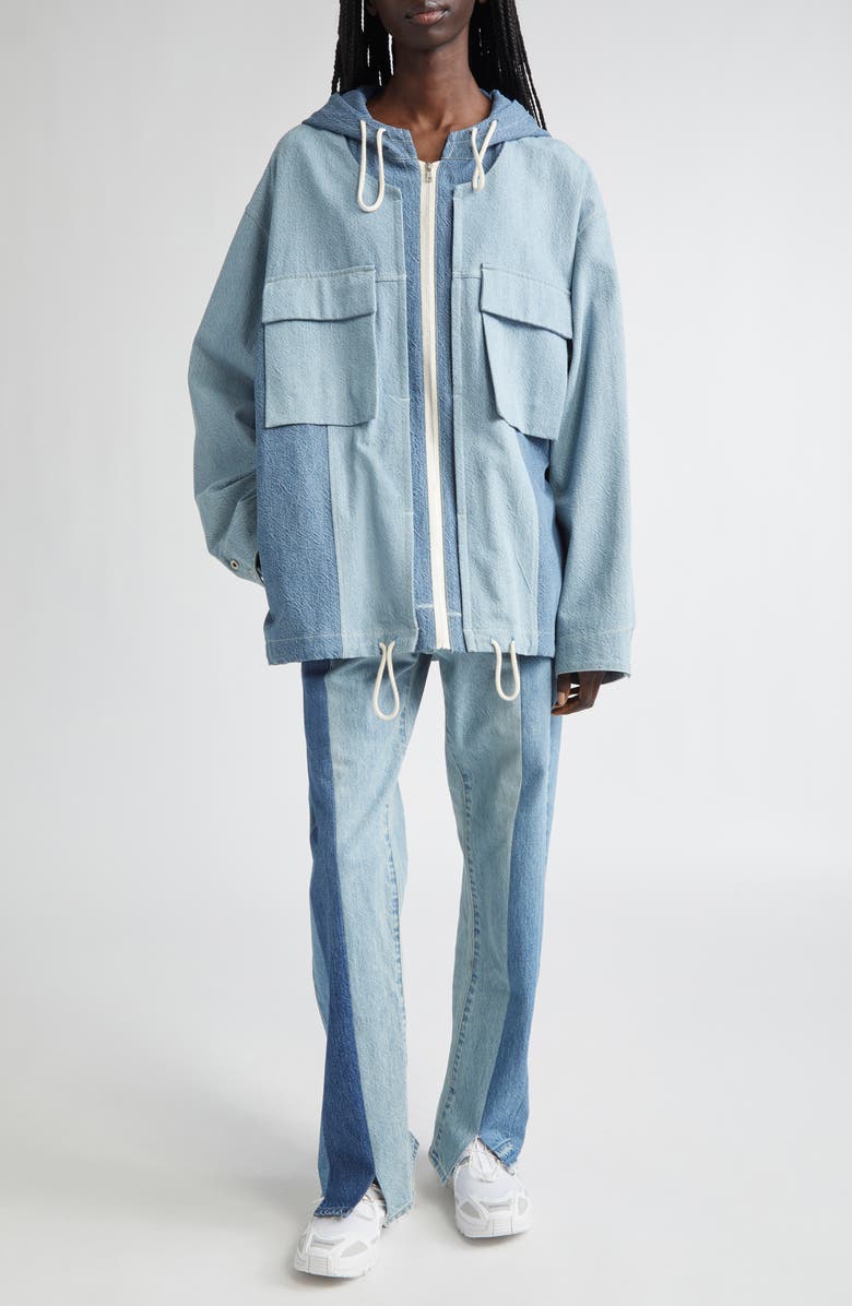 KURO Remake Denim Hooded Top, Alternate, color, Indigo