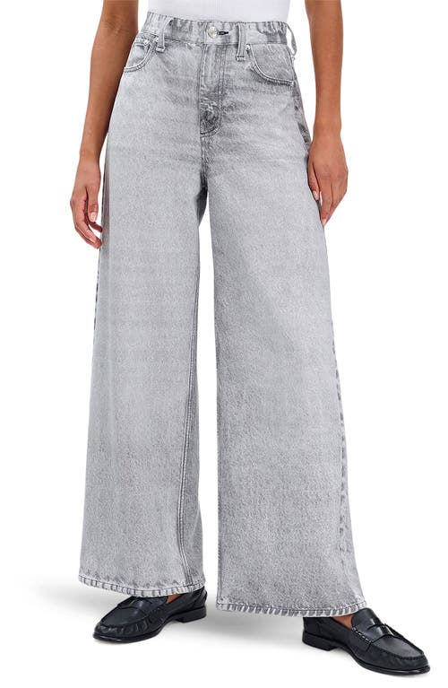 Rag & Bone Miramar Sofie High Waist Ankle Wide Leg Terry Sweatpant Jeans In Gray
