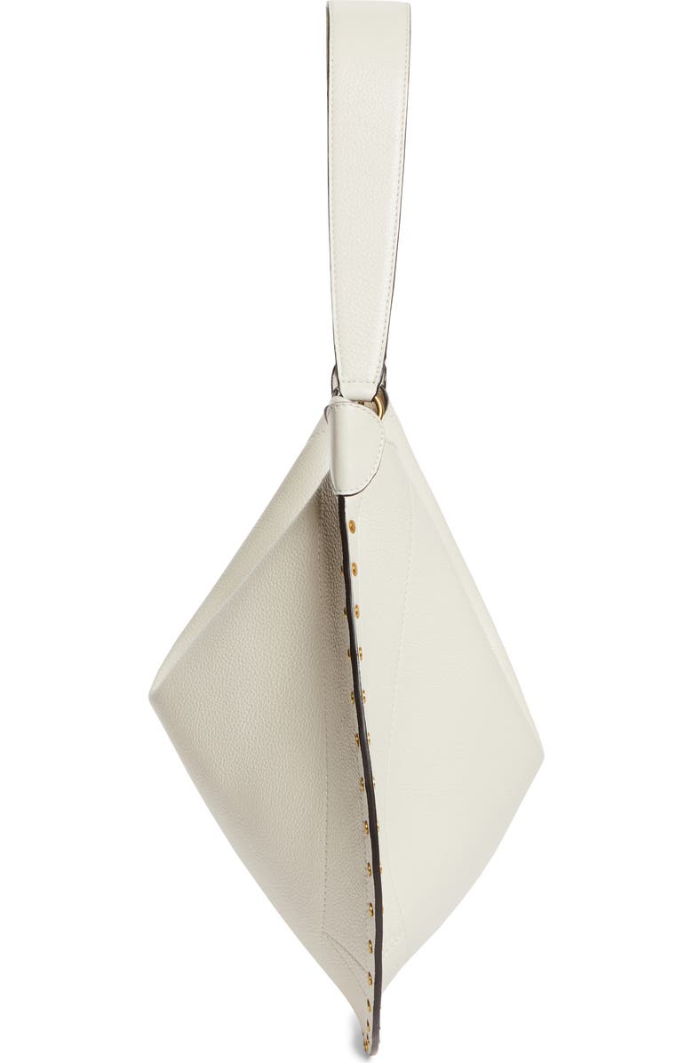Isabel Marant Oskan Bubble Soft Leather Hobo Bag, Alternate, color, Chalk