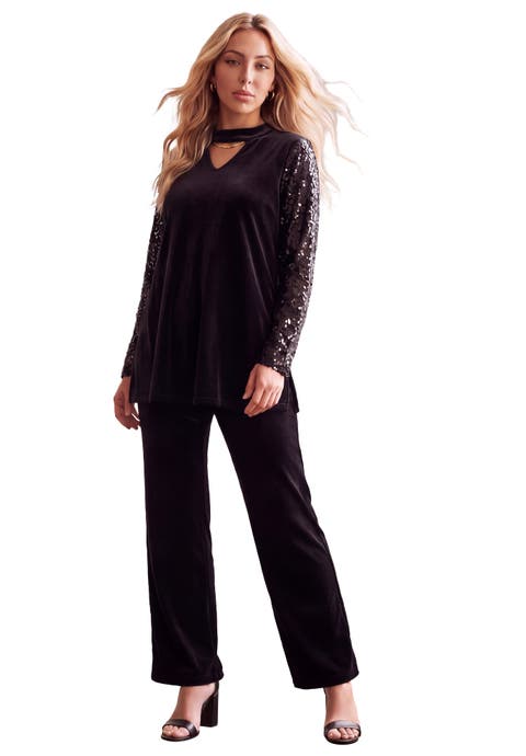 Keyhole Velour Pant Set.