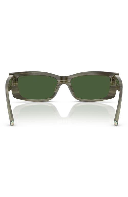 Tiffany & Co . 54mm Rectangular Sunglasses In Green