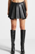 Manière De Voir Juliette Leather Pleated Skort