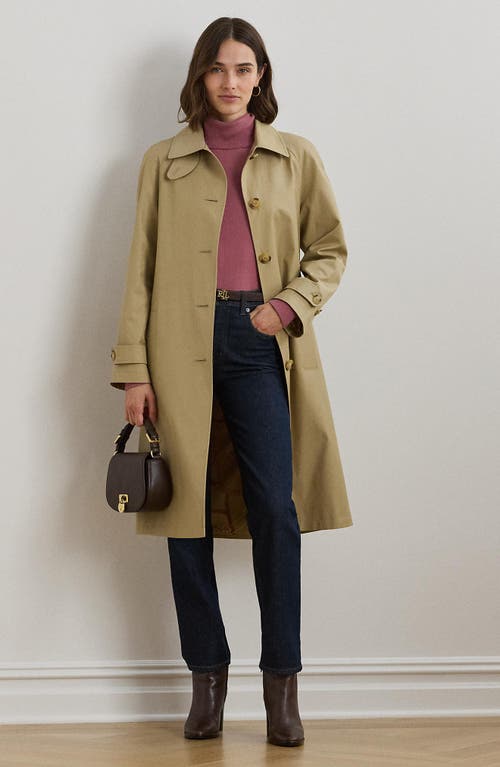 Ralph Lauren Lauren Cotton Blend Coat In Birch Tan