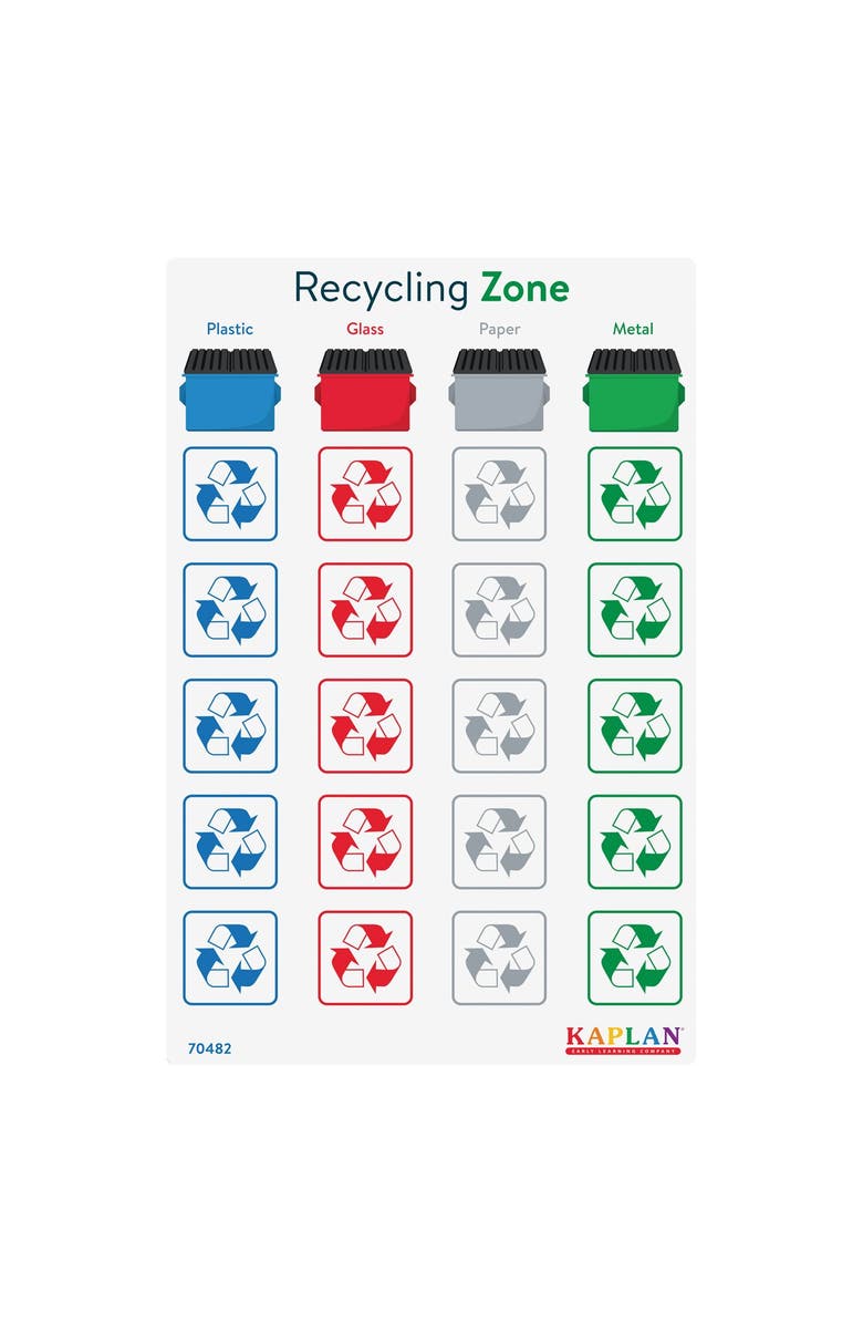 Kaplan Early Learning Company Recycling Zone - Learn What Materials Can Be Recycled, Alternate, color, Multicolor