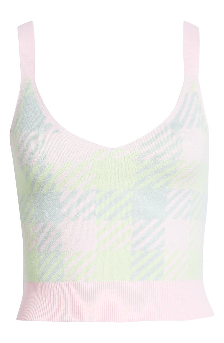 River Island Candy Check Sweater Tank, Alternate, color, 