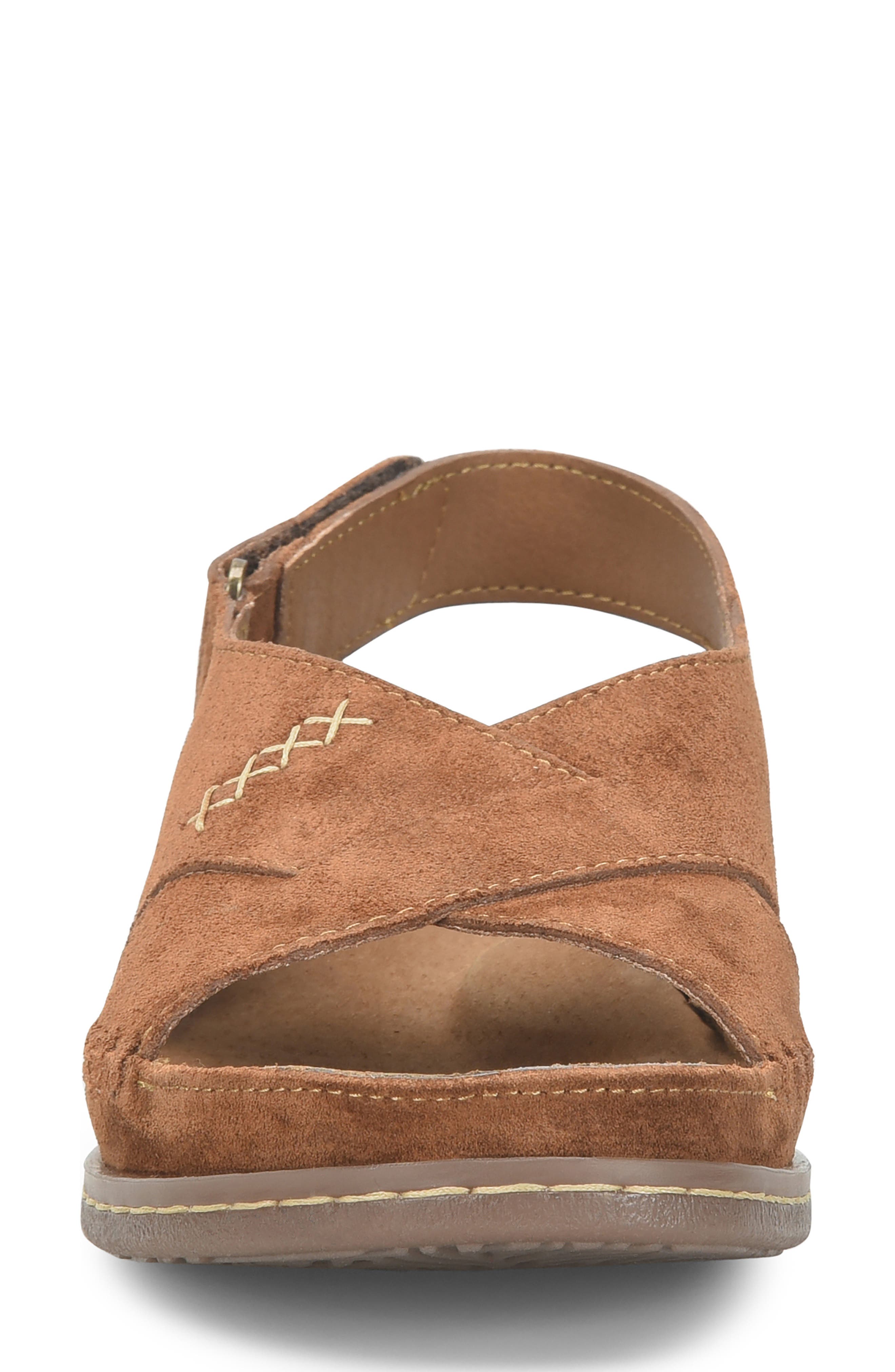 Ebba Slingback Platform Wedge Sandal, Alternate, color, BROWN SUEDE