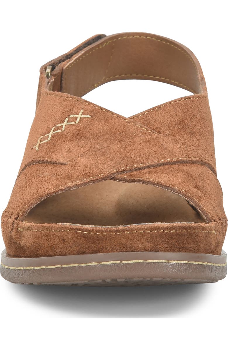 Børn Ebba Slingback Platform Wedge Sandal, Alternate, color, Brown Suede