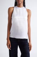 Eleventy Sleeveless Silk Satin Top