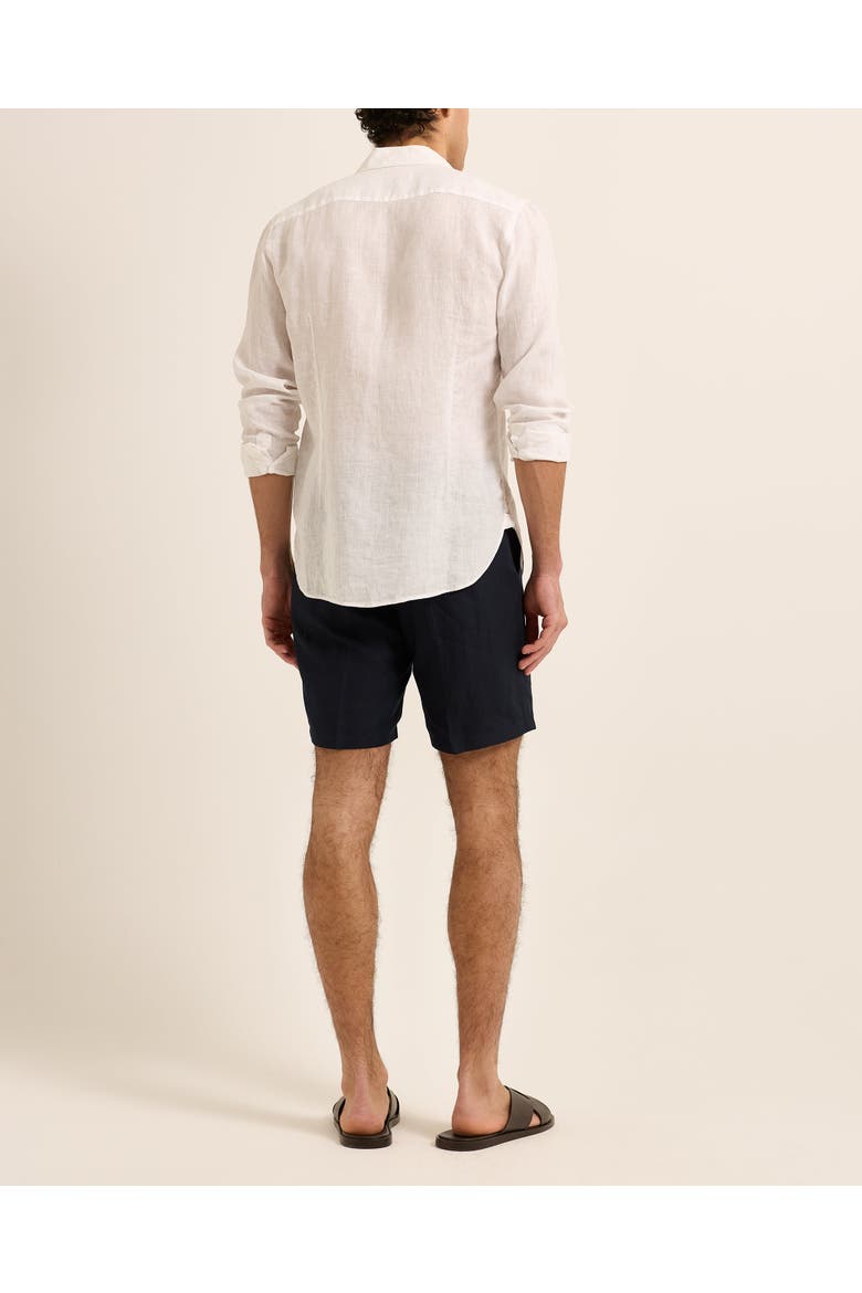 Giles Linen Tailored-Fit Shirt, Alternate, color, White
