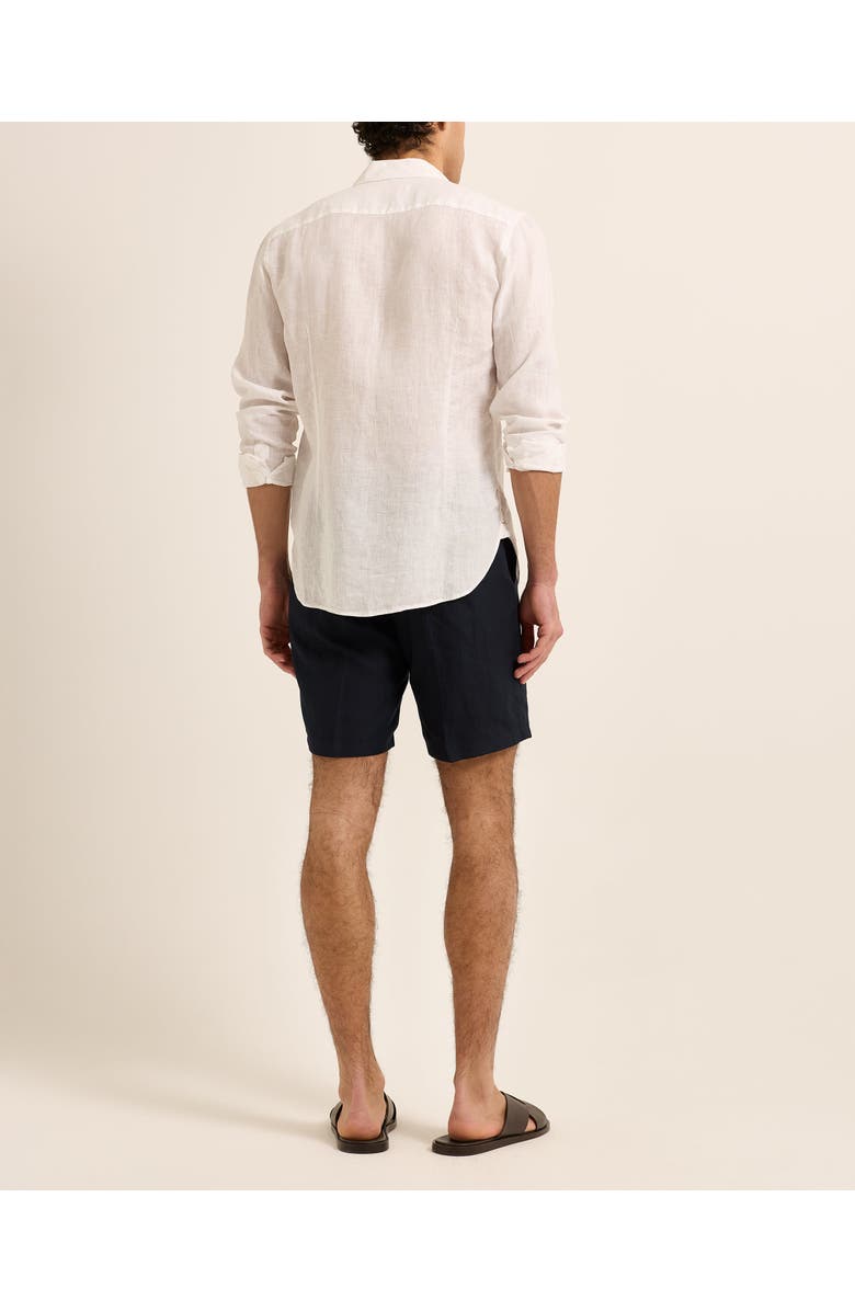 Orlebar Brown Giles Linen Tailored-Fit Shirt, Alternate, color, White