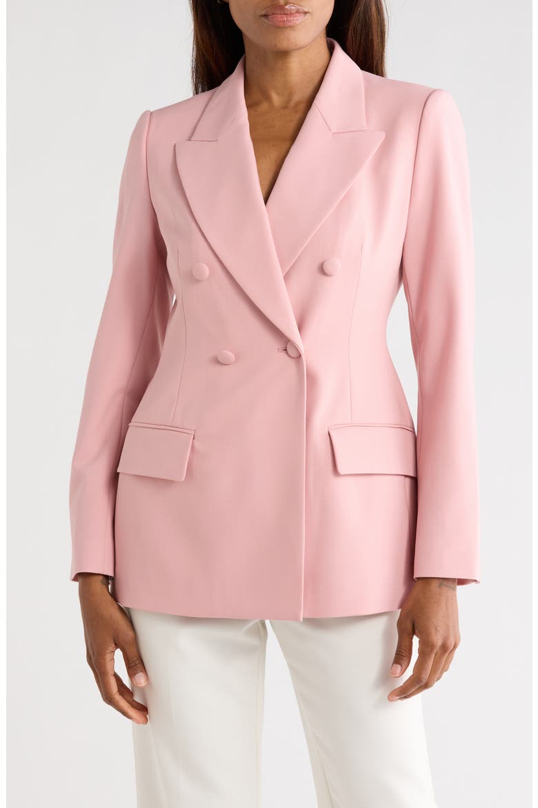 Calvary Twill Double Breasted Blazer, Main, color, CALAMINE PINK