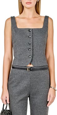 Endless Rose Pinstripe Knit Vest