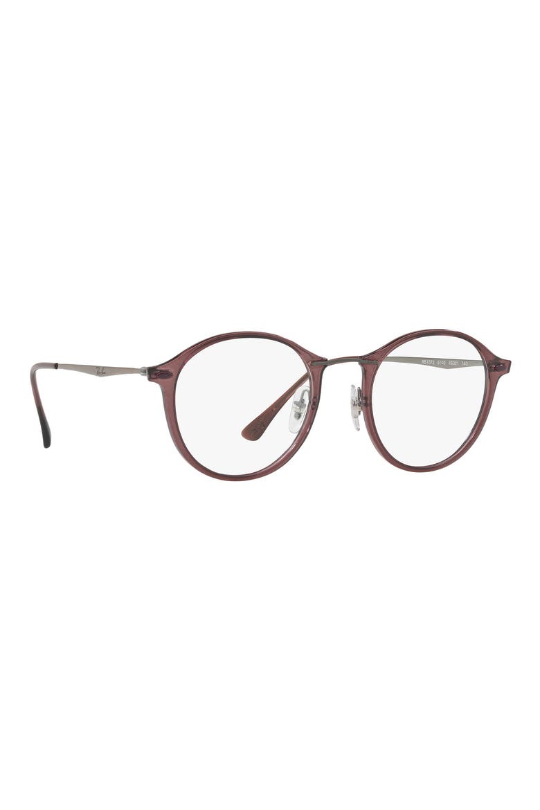 47mm Round Optical Glasses, Alternate, color, BORDEAUX