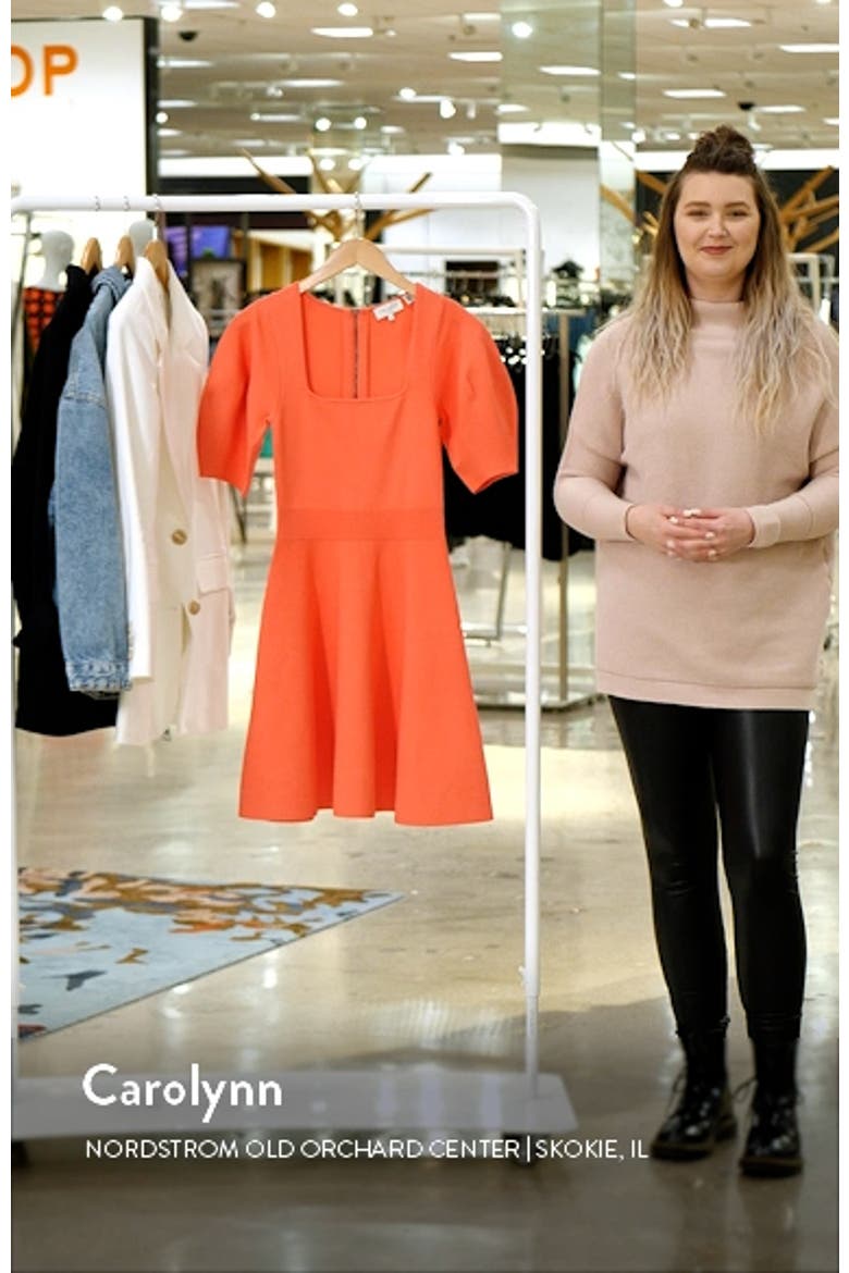 Hayliy Puff Sleeve Knit Skater Dress video