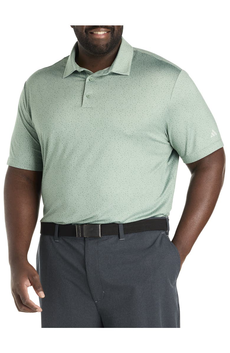 adidas Big & Tall Ultimate 365 Polo Shirt, Main, color, Silver Green