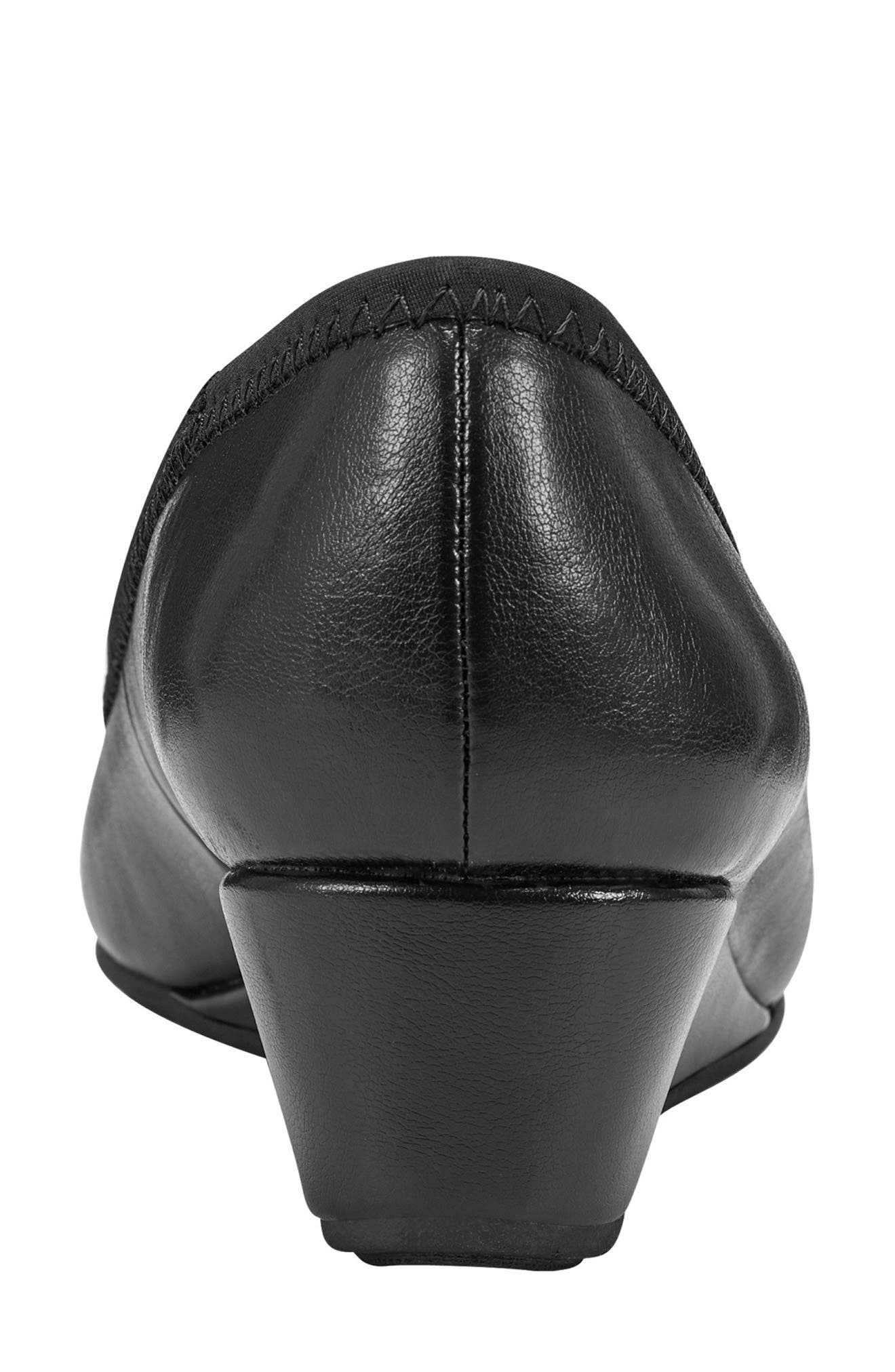 Bandolino Wedge Pump, Alternate, color, Black Smooth