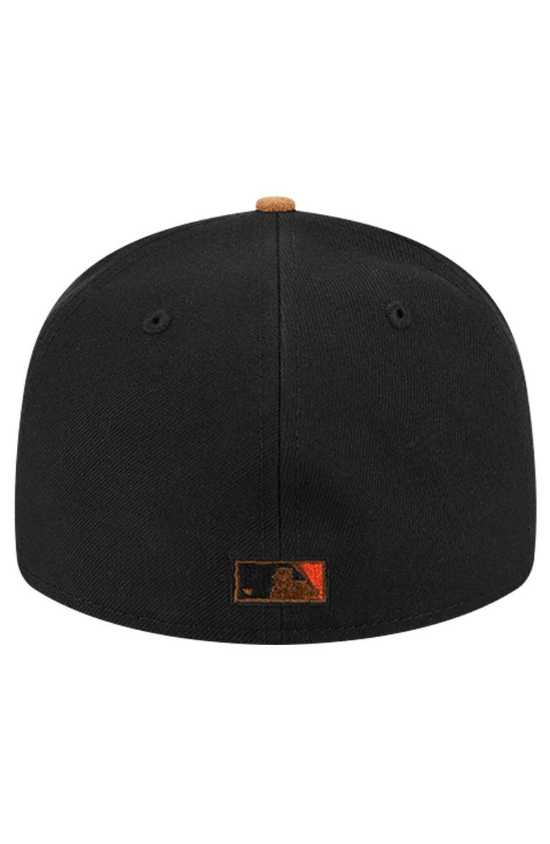 New Era Men's New Era Black San Francisco Giants Team Suede Visor Low Profile 59FIFTY Fitted Hat, Alternate, color, Black