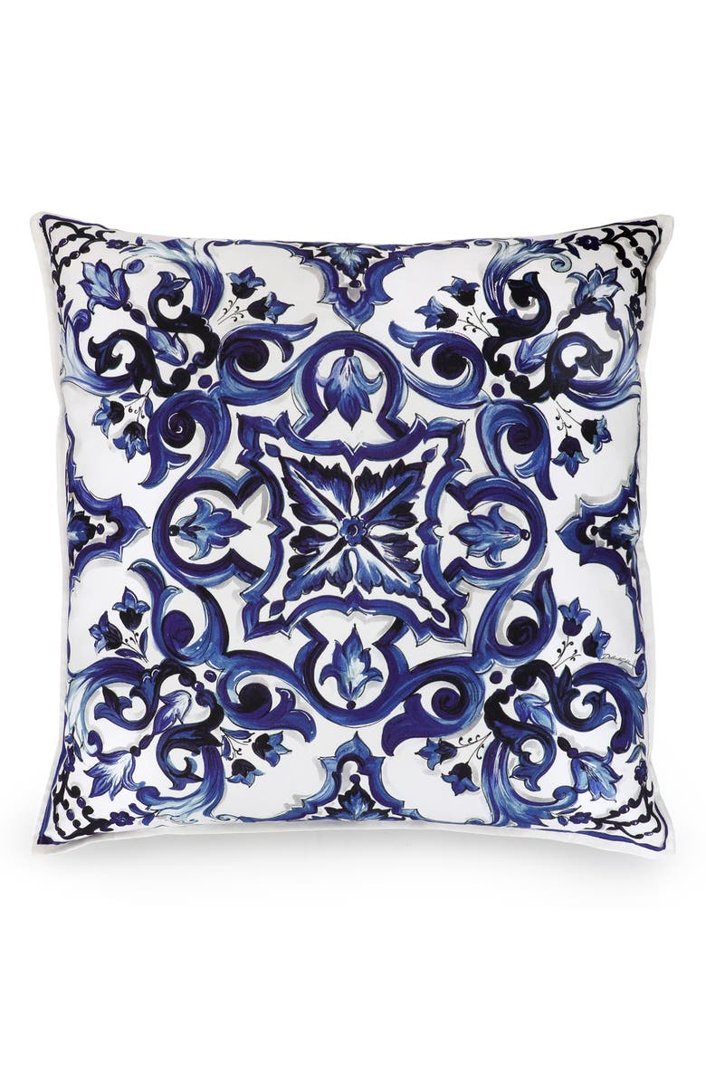 Dolce&Gabbana Blu Meditteraneo Accent Pillow, Main, color, Medium Blu