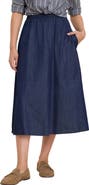 nz BY NIC AND ZOE Drapey Denim Cargo Skirt