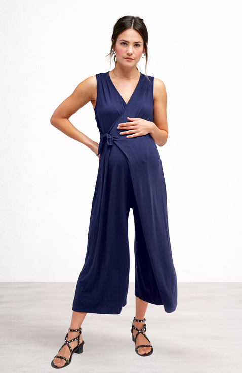 Francesca Maternity & Nursing Cropped Jumpsuit