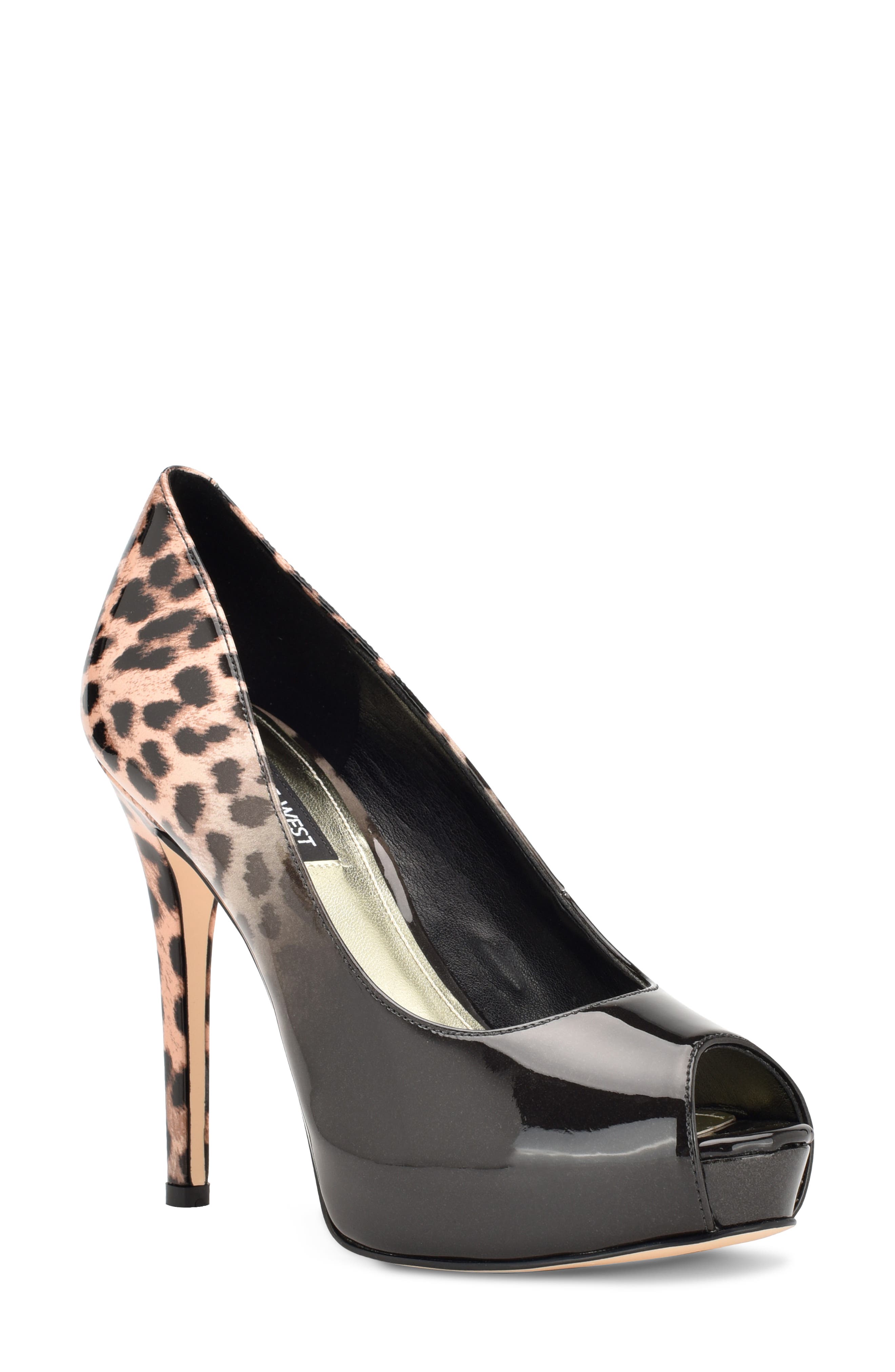 Nine West Hethr Peep Toe Platform Pump, Main, color, 