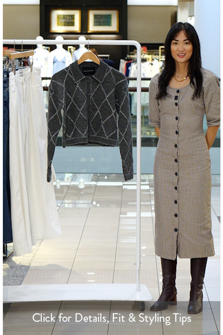 Argyle Metallic Collared Cardigan video