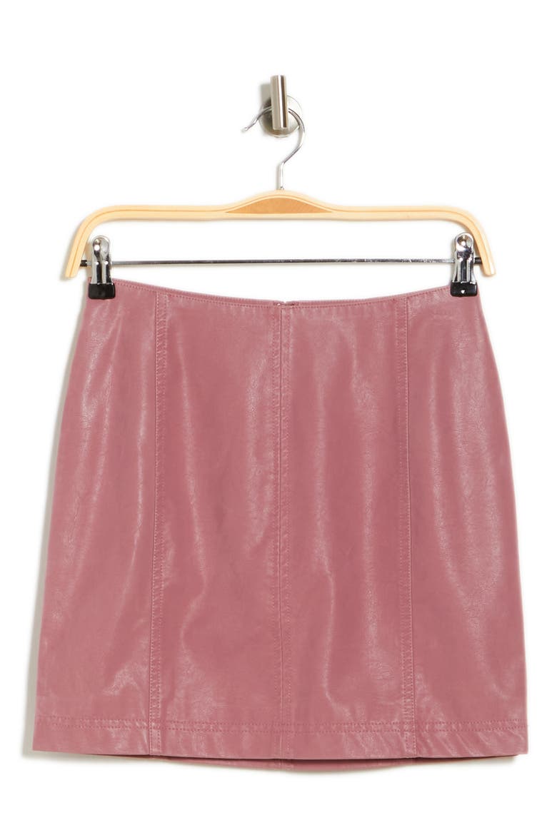 Modern Femme Faux Leather Skirt, Main, color, CORAL