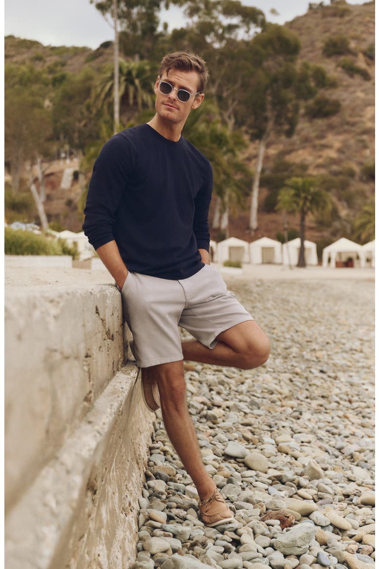 Arizona Flat Front Chino Shorts, Alternate, color, STONE HIGH-FLYER