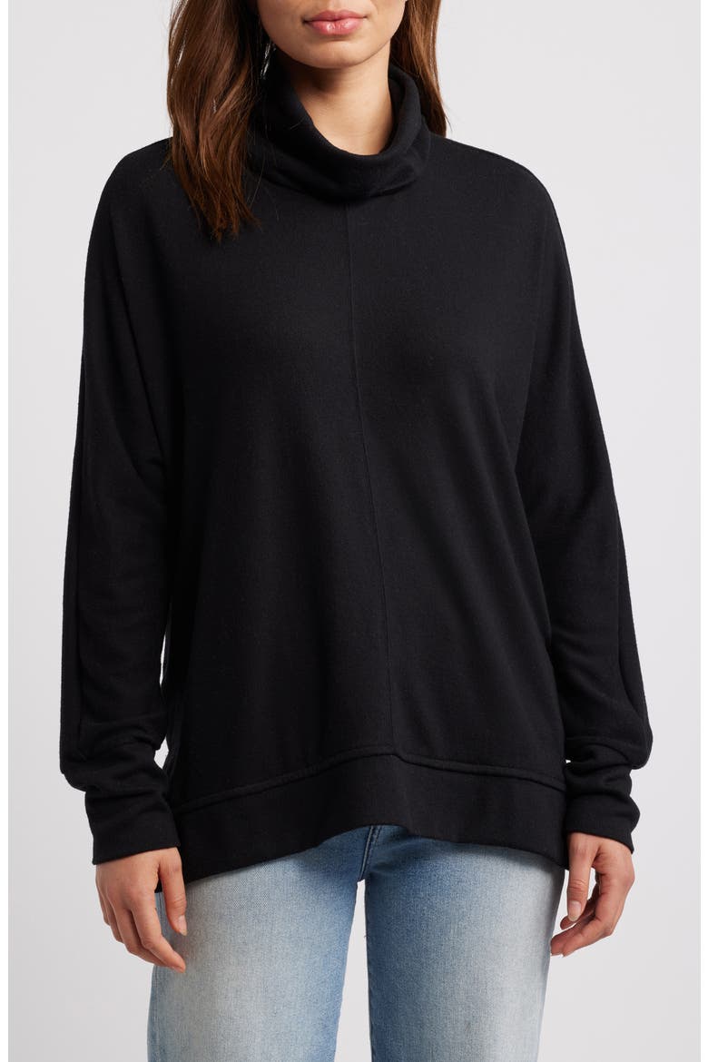 Cowl Neck Tunic, Main, color, BLACK
