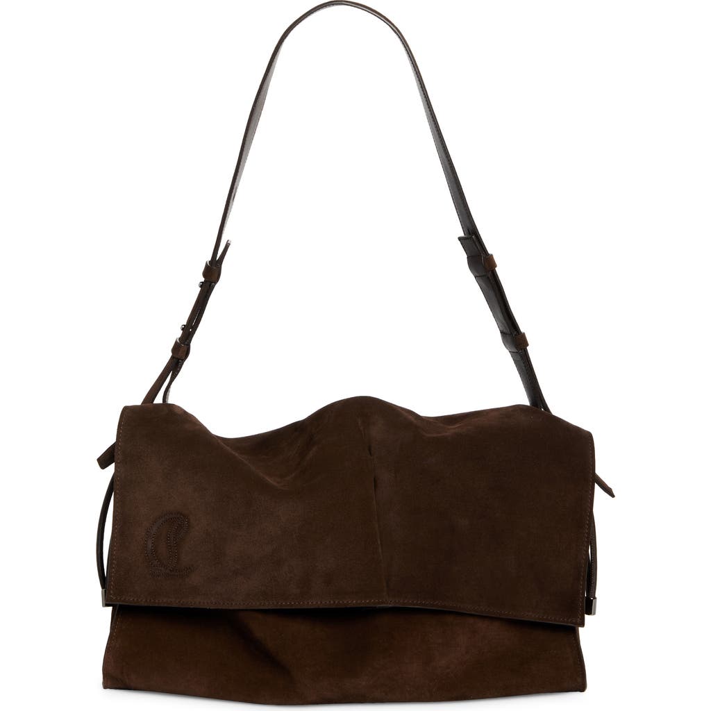 Christian Louboutin Baggy Large Shoulder Bag In Suede