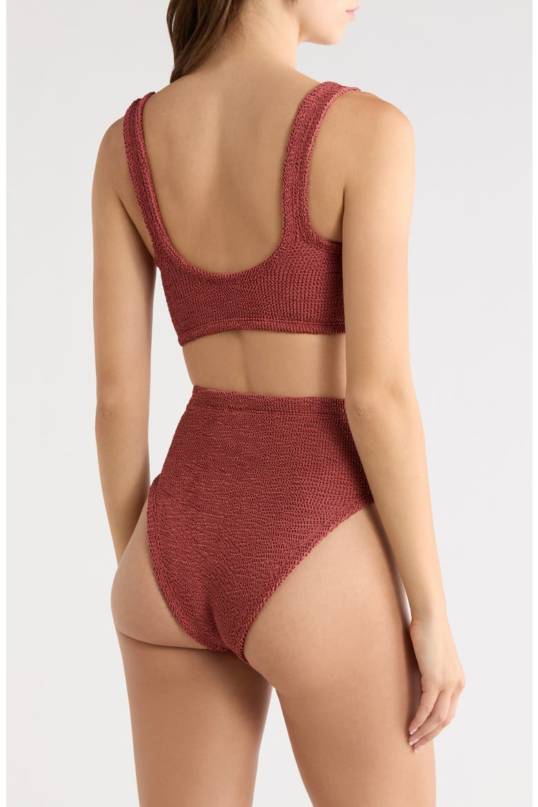 Nadine Two-Piece Swimsuit, Alternate, color, METALLIC ROSEWOOD