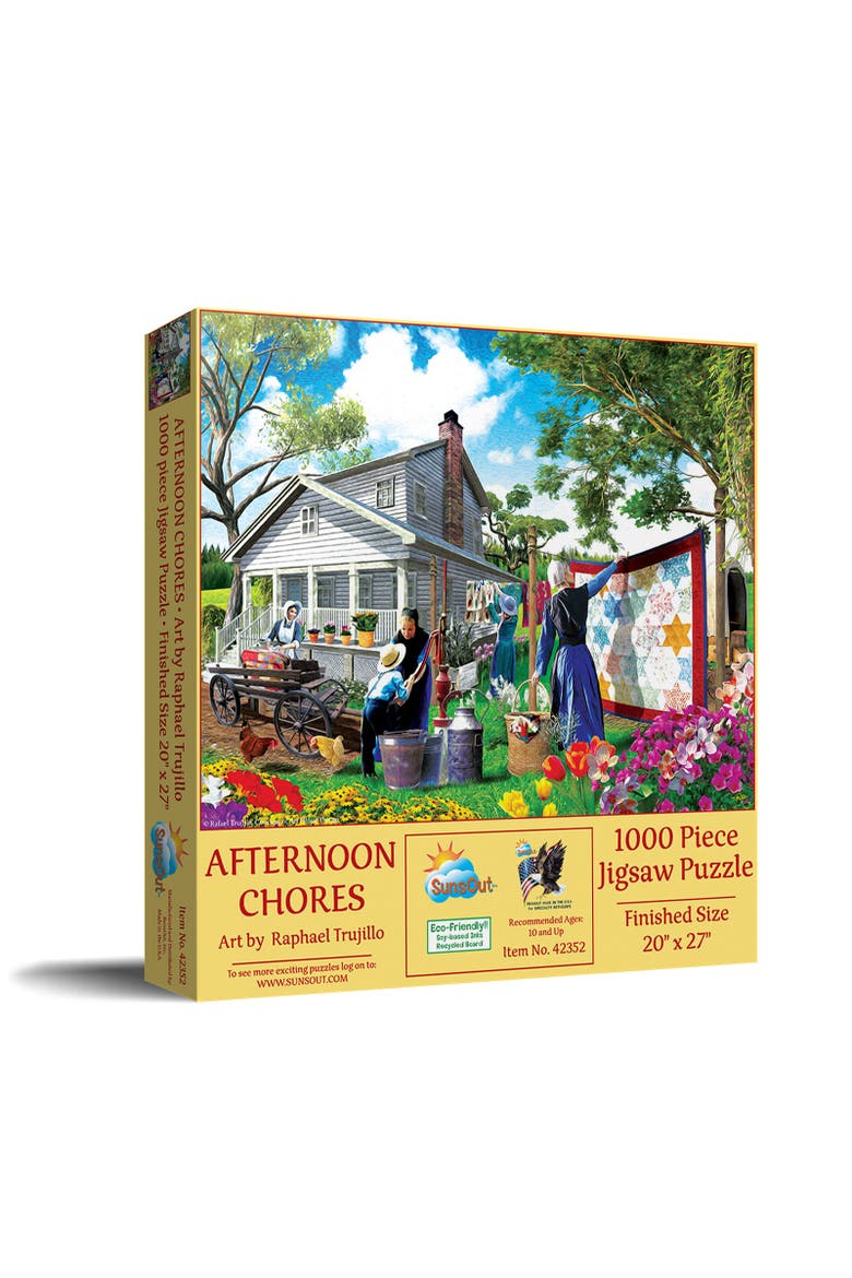 Afternoon Chores 1000 piece Jigsaw Puzzle for Adults, Main, color, Multicolor