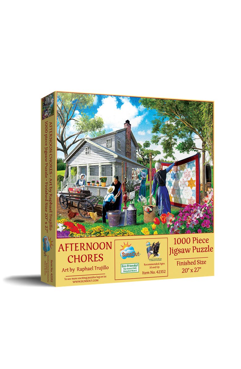 Sunsout Afternoon Chores 1000 piece Jigsaw Puzzle for Adults, Main, color, Multicolor
