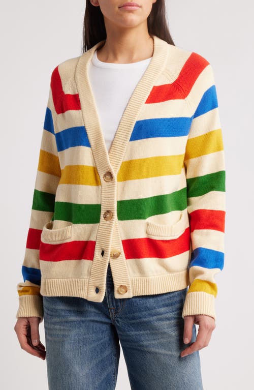 THE GREAT THE GREAT. THE VARSITY STRIPE CARDIGAN 
