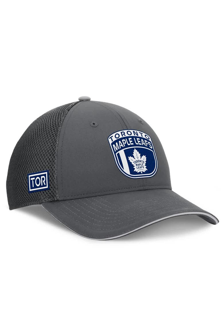 Men's Fanatics Gray Toronto Maple Leafs Authentic Pro Home Ice Trucker Adjustable Hat, Main, color, Gray