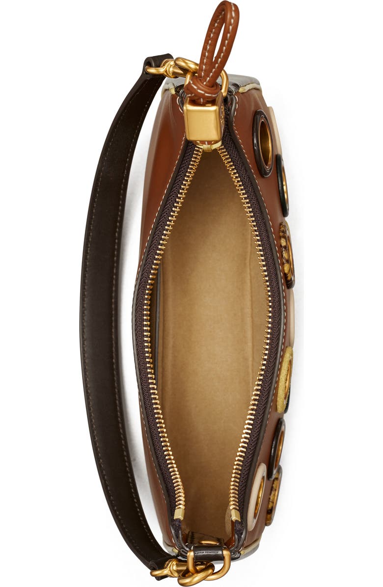 Tory Burch Mercer Grommet Small Crescent Bag, Alternate, color,