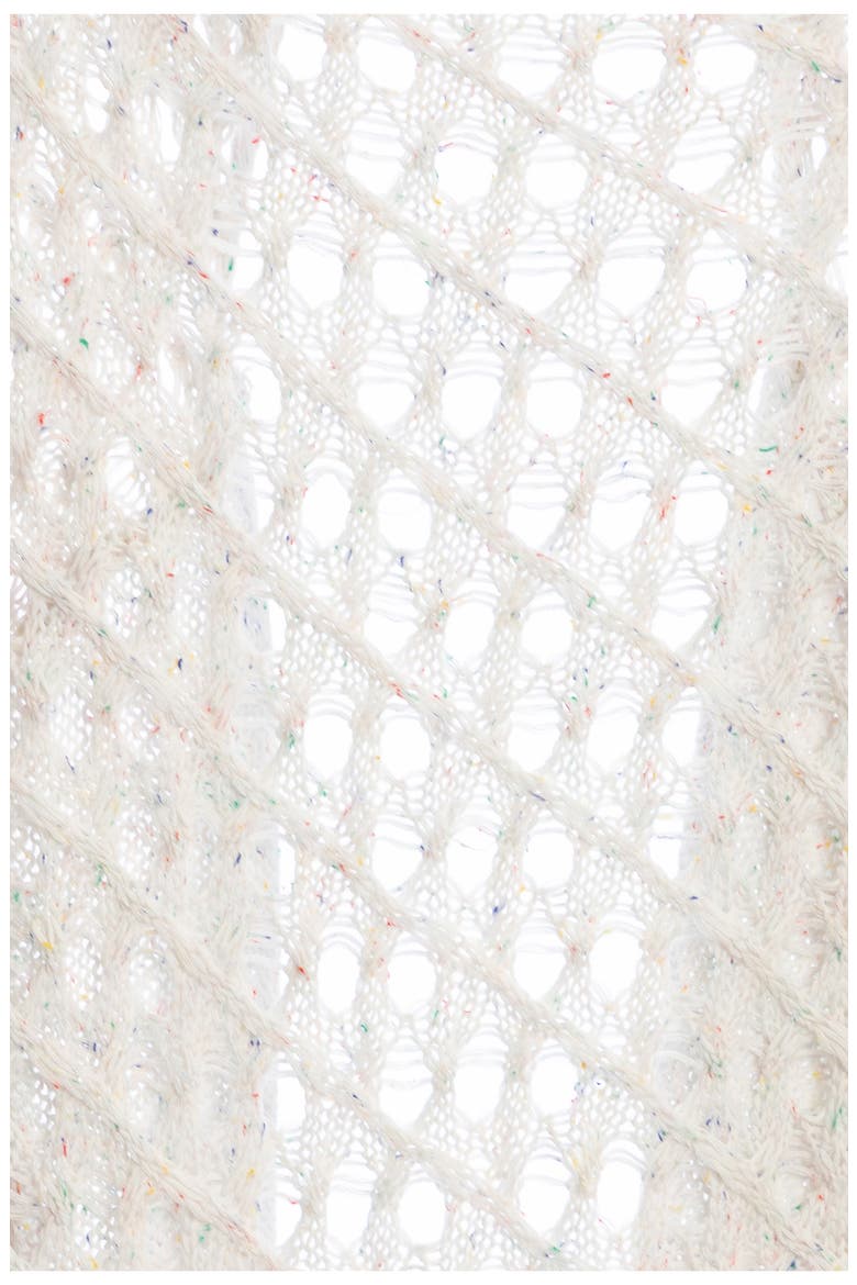 Knit Poncho, Alternate, color, WHITE