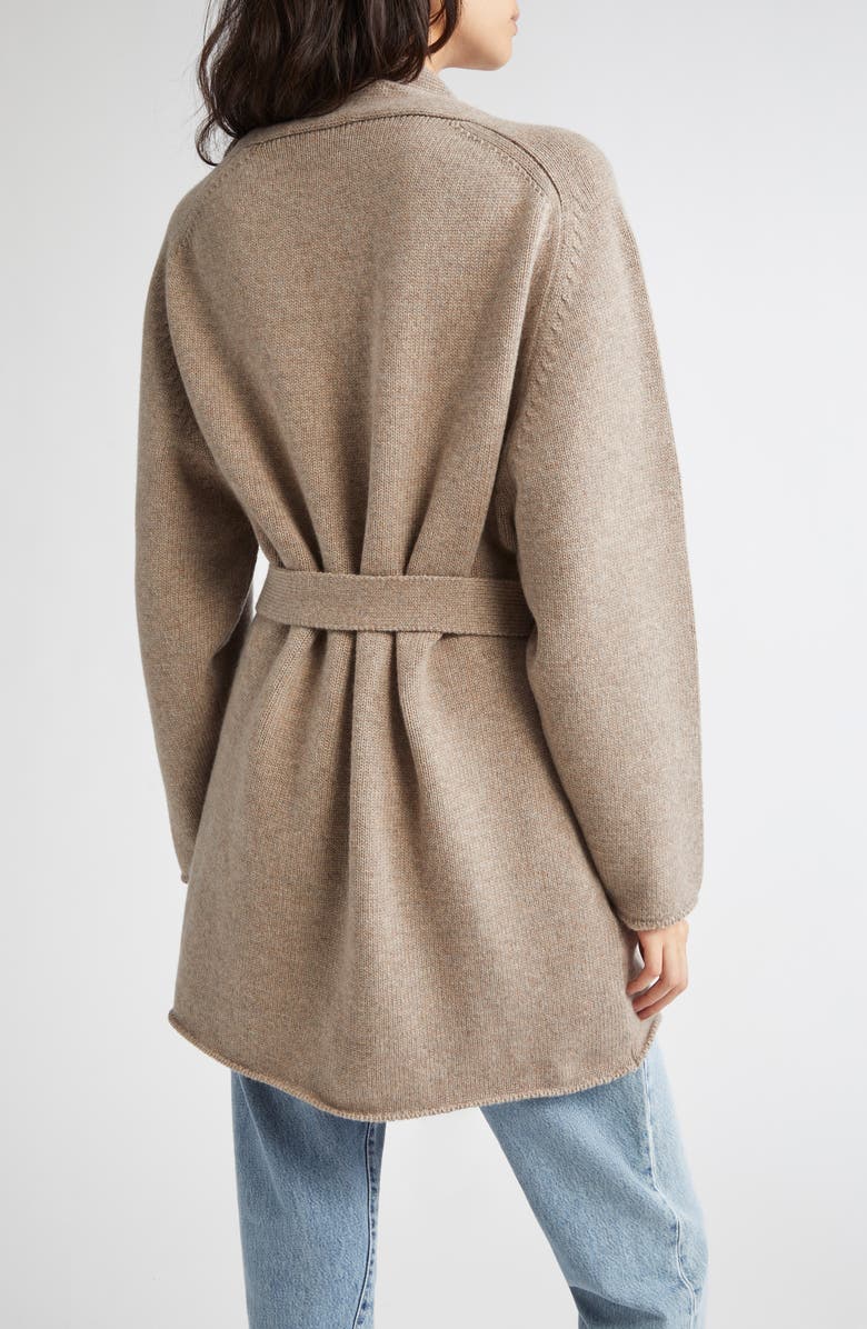 Johnstons of Elgin Relaxed Fit Belted Donegal Cashmere Cardigan, Alternate, color, Peregrine Donegal