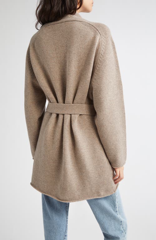 Johnstons Of Elgin Relaxed Fit Belted Donegal Cashmere Cardigan In Neutral