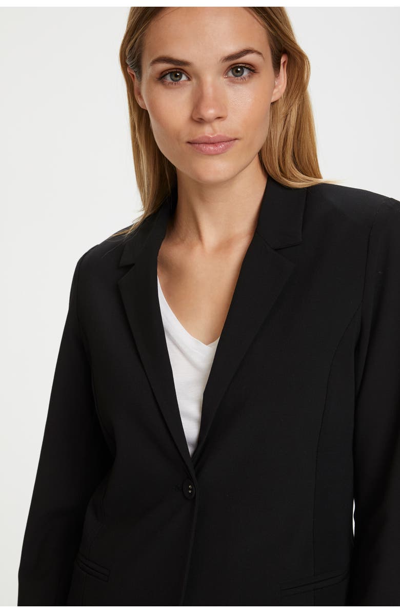 Kaffe Jillian Long Sleeve Regular Fit Blazer, Alternate, color, Black Deep