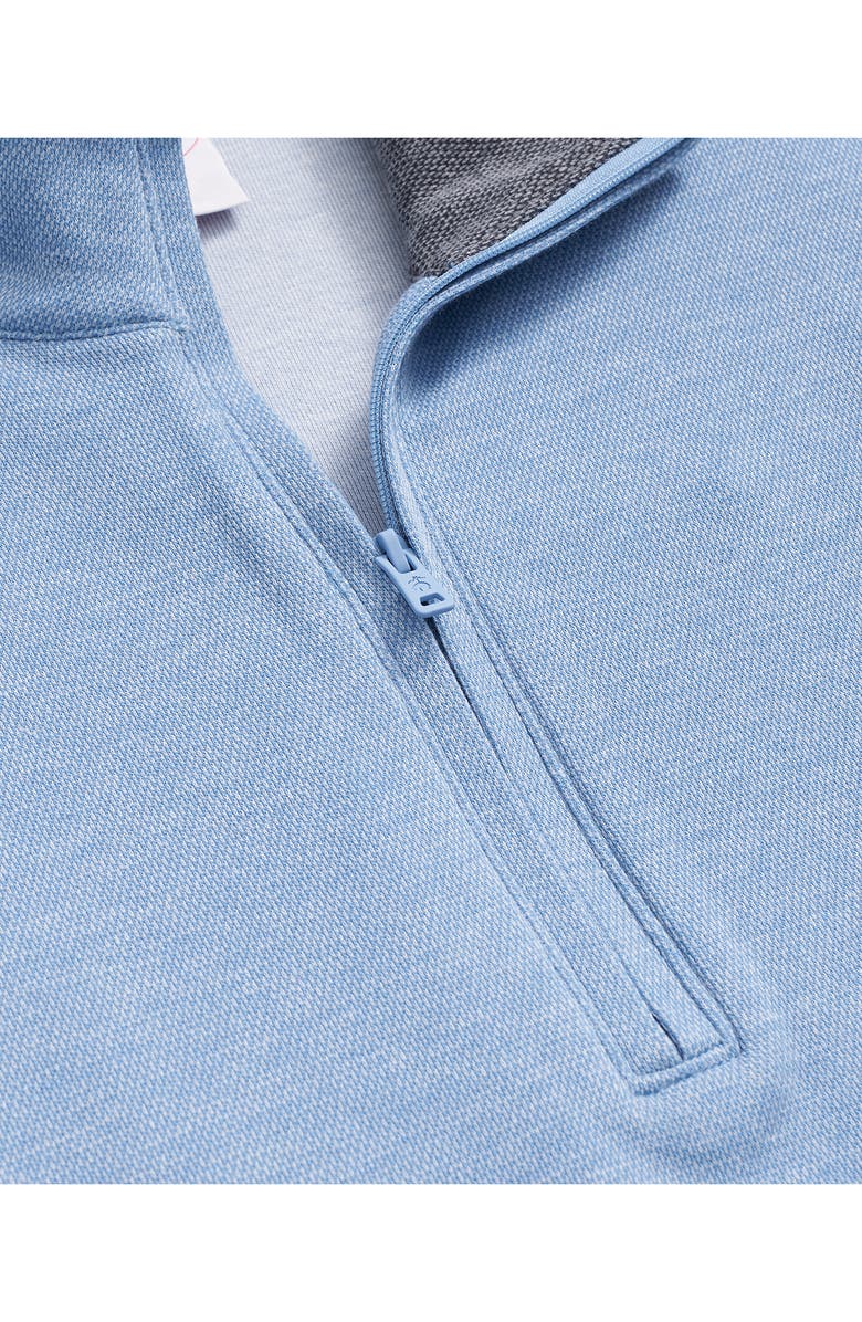Brooks Brothers Heathered Piqué Half Zip Pullover, Alternate, color, Blue Heather