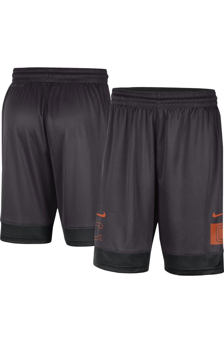 Nike Men's Nike Charcoal Clemson Tigers Performance Fast Break Shorts, Main, color, Charcoal