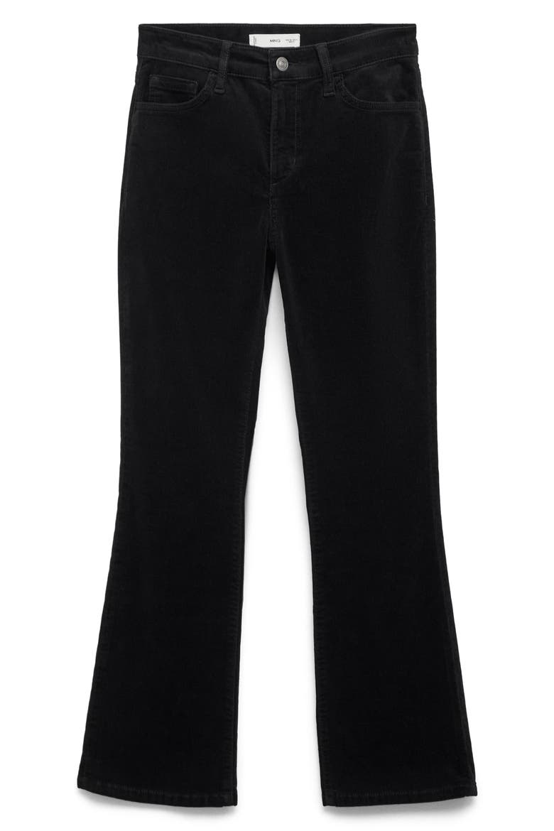 Sienna Crop Flare Corduroy Jeans, Alternate, color, BLACK DENIM