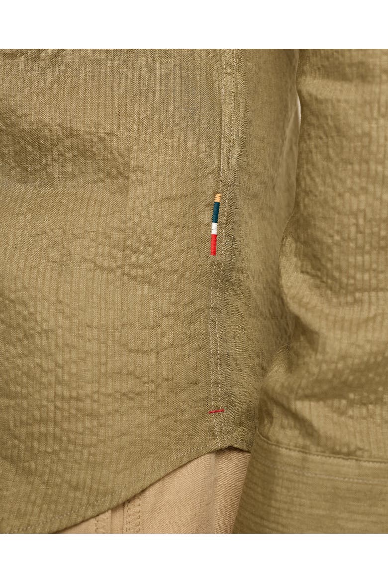 Giles Pleated Tailored-Fit Shirt, Alternate, color, Agave Green