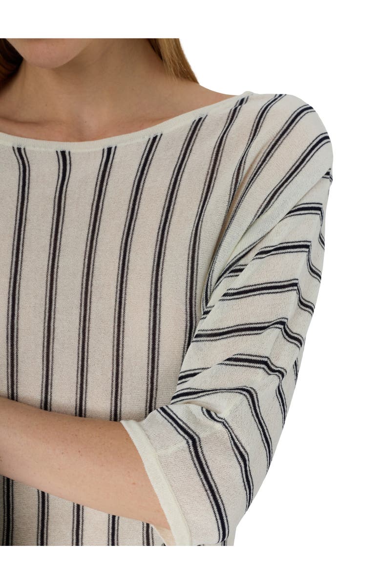 GERARD DAREL Lysia 3/4 Sleeve Round Neck Knit Top, Alternate, color, Navy Blue