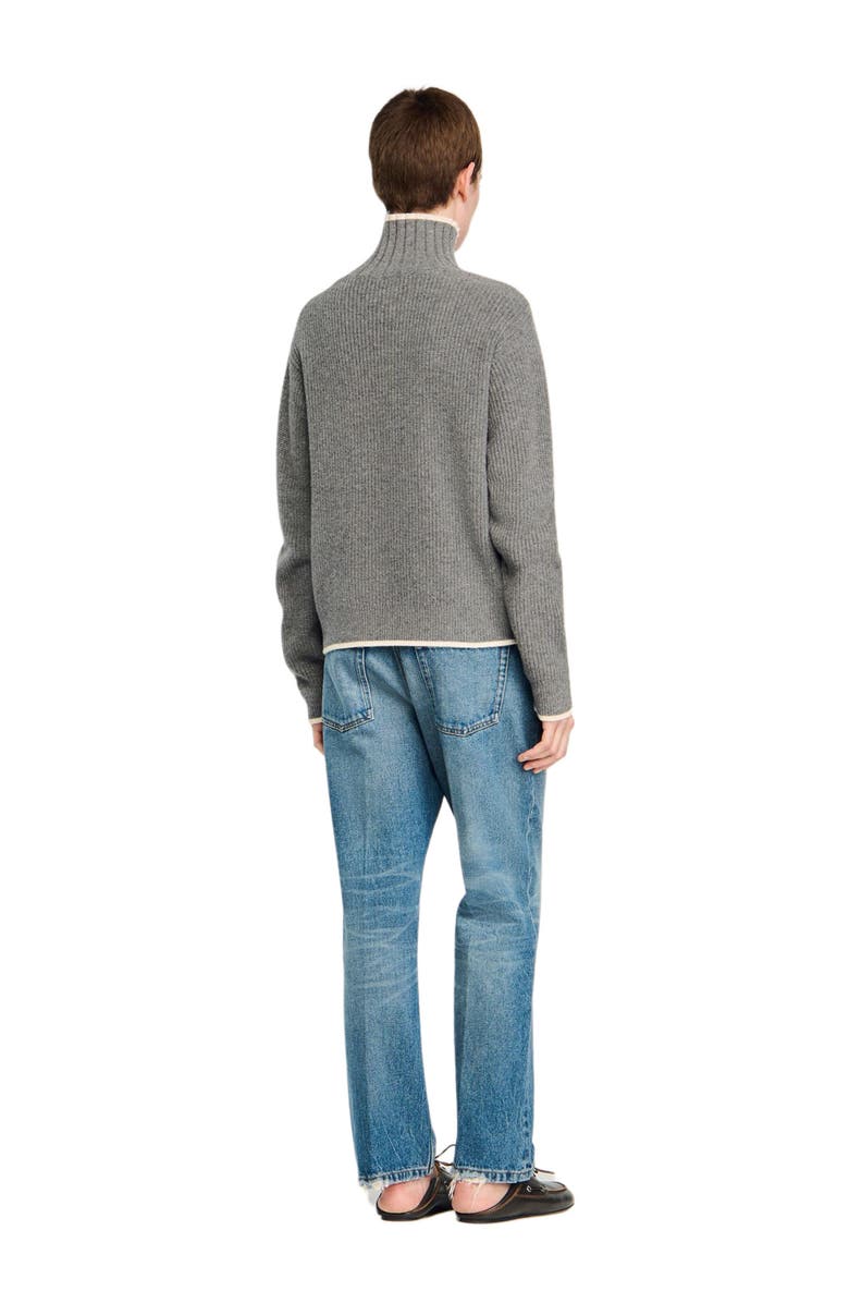 SANDRO Turtleneck sweater, Alternate, color, Grey