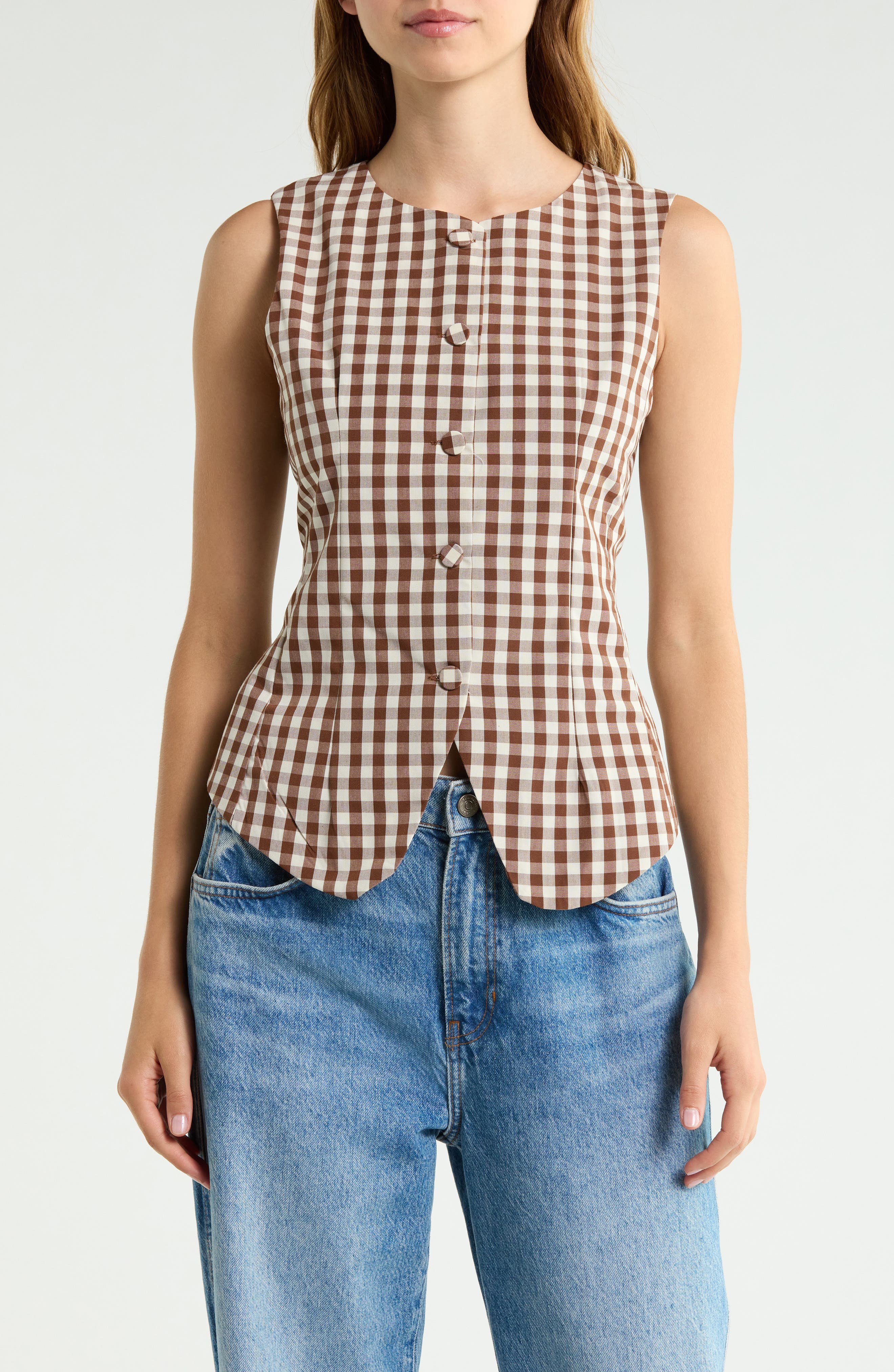 Gingham Vest